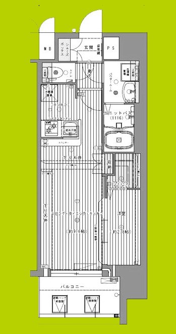 プレサンスNEO上新庄PRIMECRUIS 間取り図