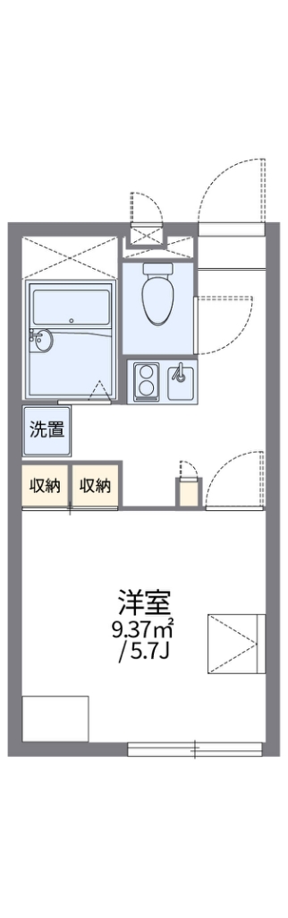 レオパレスリバージュ　くみの木 間取り