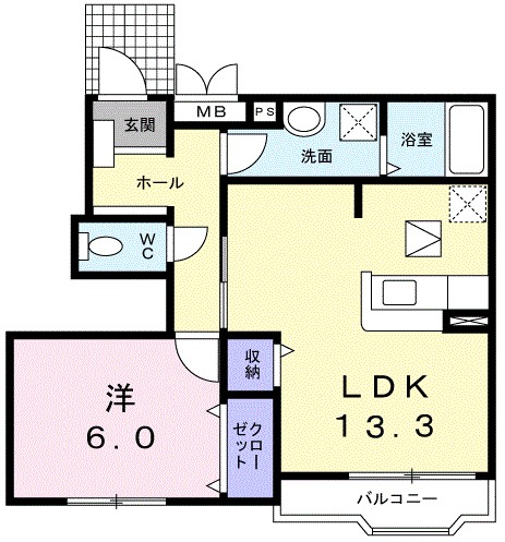レオン　Ｋ．Ｓ 間取り
