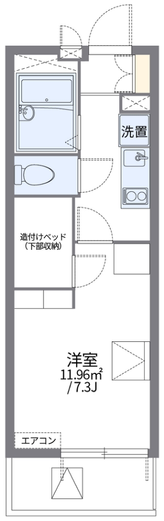 レオパレス逢阪 間取り