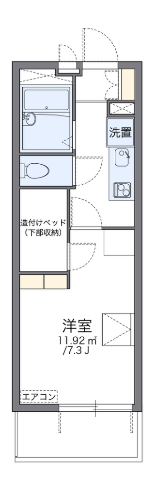 レオパレス鳴尾Ａ 間取り