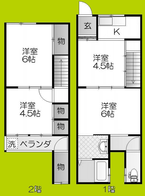 諸口貸家 間取り