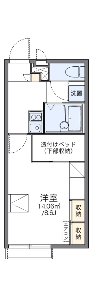 レオパレスレインボー松ヶ丘 間取り
