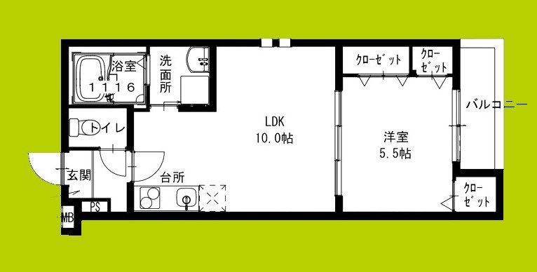 フジパレス高石駅西Ⅲ番館 間取り