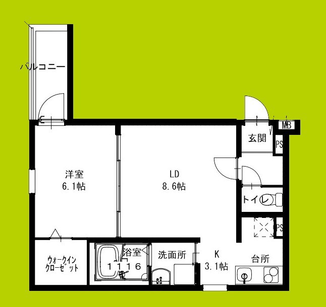 フジパレス高石駅西Ⅲ番館 間取り