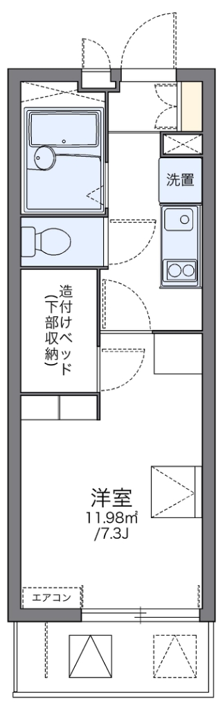 レオパレス田井町 間取り