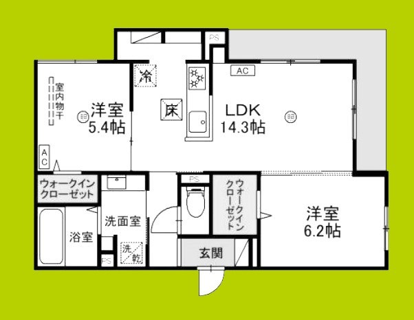 アグレアーブル立花 間取り