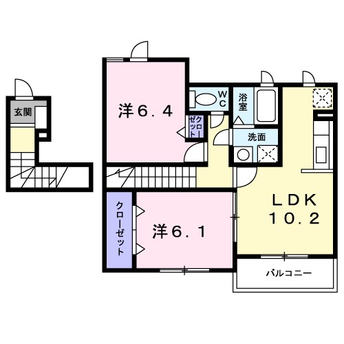 ラフレシ－ル三日市 間取り