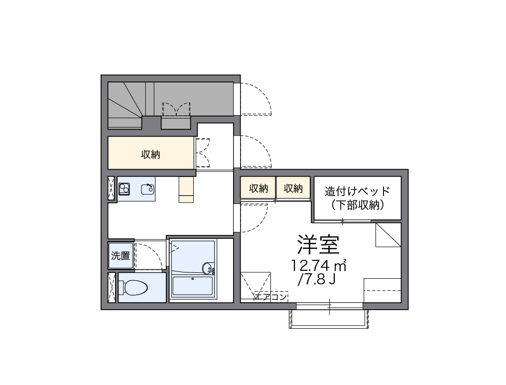レオパレス日野 間取り