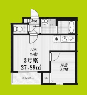 H-maison大正Ⅴ 間取り図