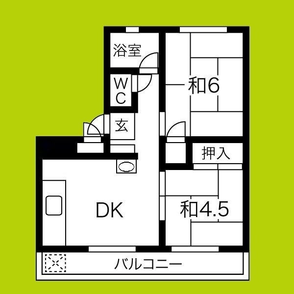 ビューハイツ帝塚山 間取り