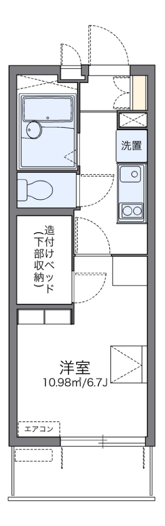 レオパレスおおさか御崎Ⅱ 間取り
