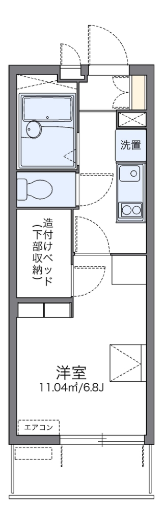 レオパレスおおさか御崎Ⅱ 間取り