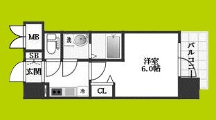 エスリード難波ALLURE 間取り