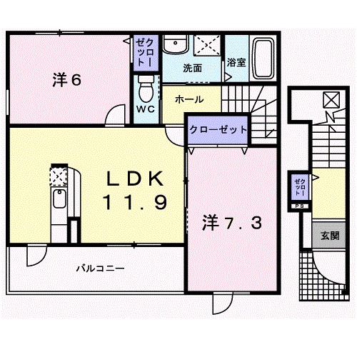 メゾンドソレイユⅢ 間取り