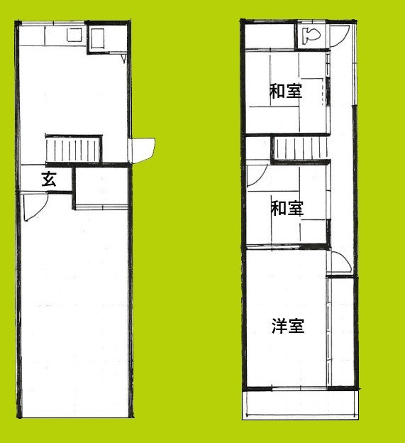 田川北1丁目貸家 間取り