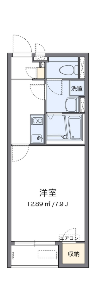 クレイノＨｉｒｏｐａｌａｃｅⅢ 間取り