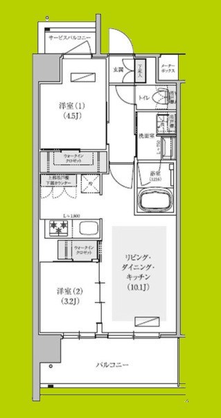 アーバネックス中崎町Ⅱ 間取り
