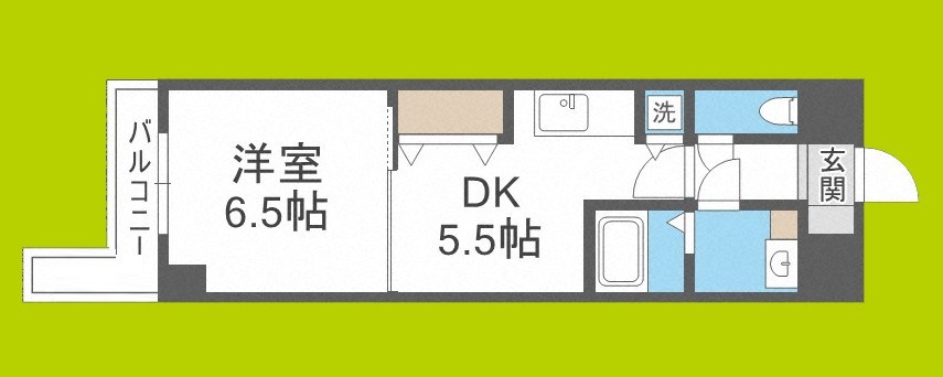 フロンティアタワー九条Ⅲ 間取り