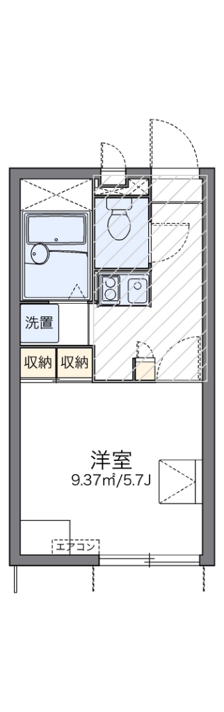 レオパレスフォート香ヶ丘 間取り