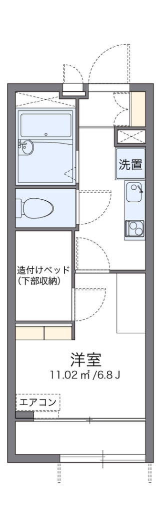 レオパレスウッディーコート 間取り