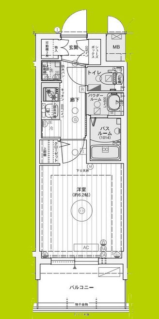 エステムコート大阪プリューム 間取り図