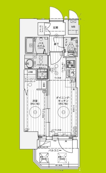 エステムコート大阪プリューム 間取り図