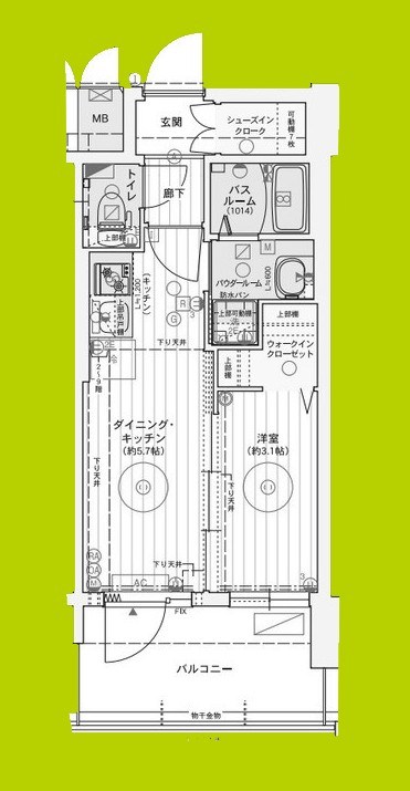 エステムコート大阪プリューム 間取り図