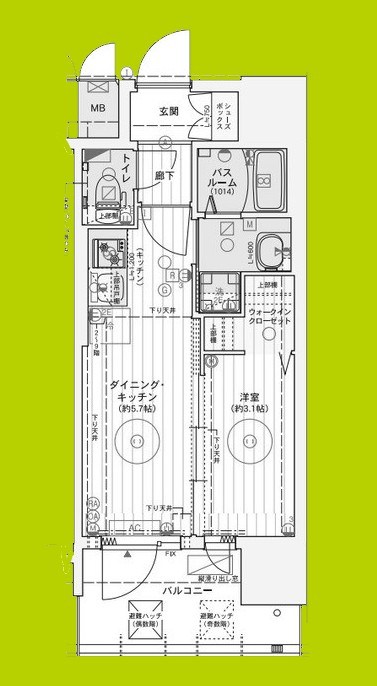 エステムコート大阪プリューム 間取り図
