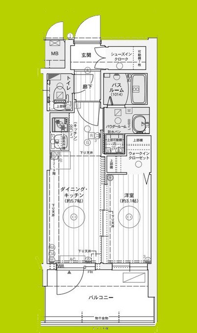 エステムコート大阪プリューム 間取り図