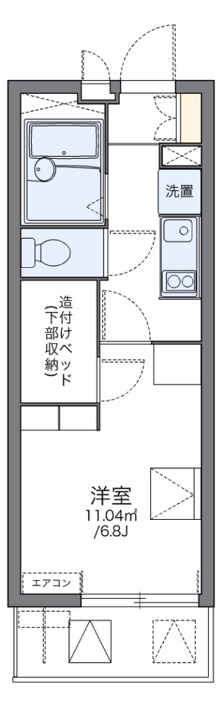 レオパレスポートサイド弁天 間取り