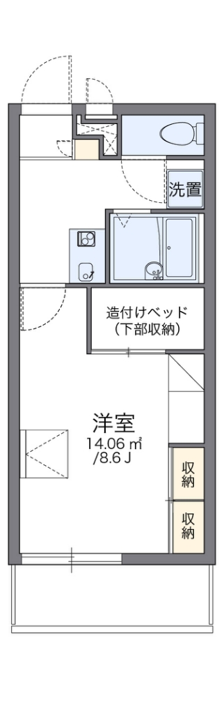 レオパレススリーアローズ 間取り