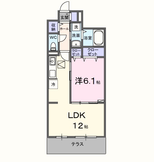 忠岡町忠岡中アパート 間取り