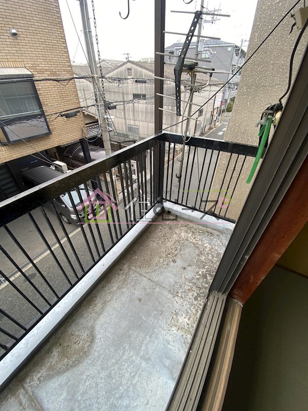 住道矢田ガレージハウス ベランダ