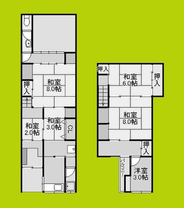 昭和町5丁目貸家 間取り