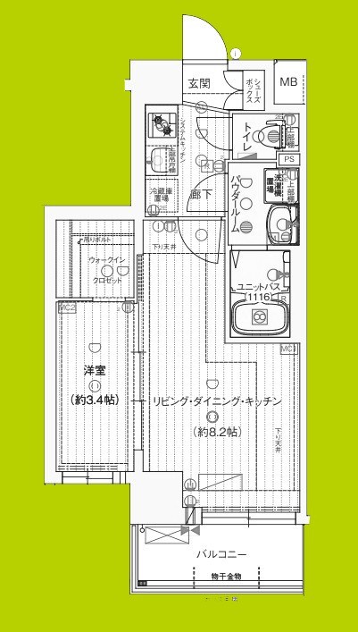 ソルテラス甲子園口クレアスト 間取り