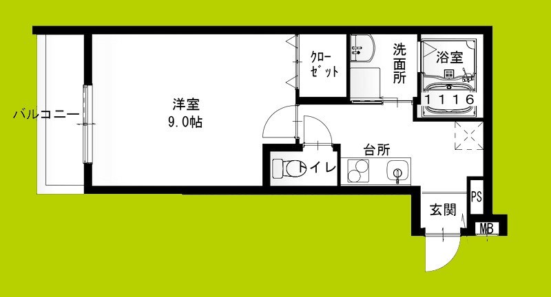 フジパレス南清水町サウス 間取り図