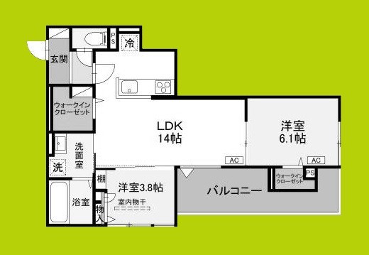 仮称D-ROOM末広町 間取り