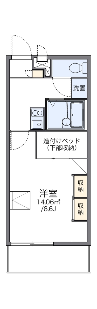 レオパレスプレノタートⅢ 間取り