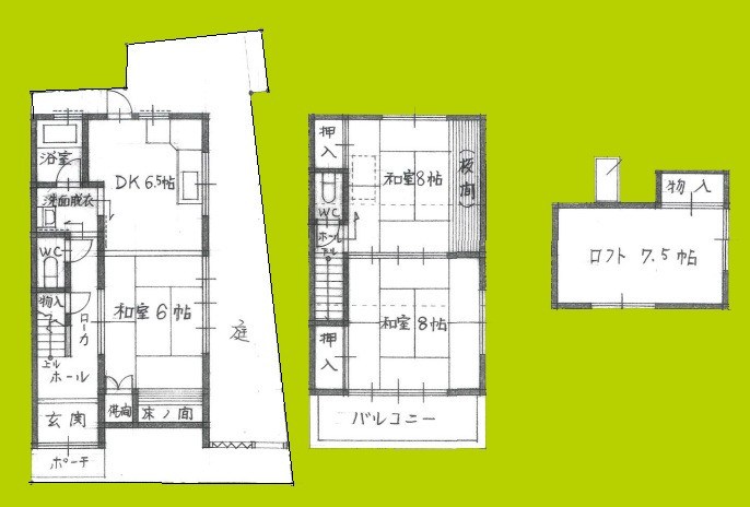 放出東浜田貸家 間取り