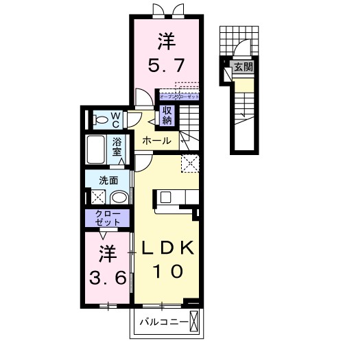 ディアコート口酒井　参番館 間取り