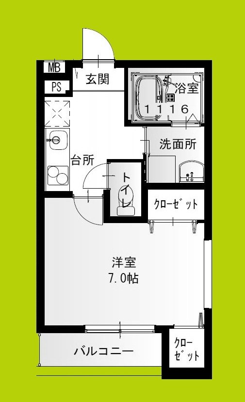 フジパレス平野公園Ⅱ番館 間取り図