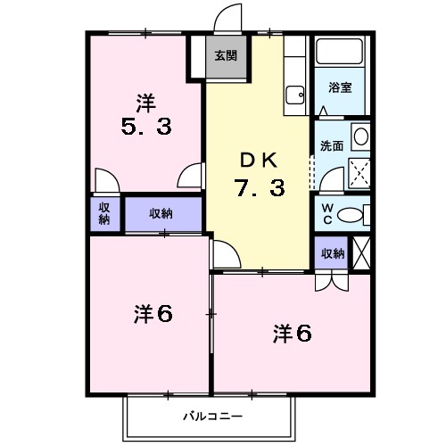 シーサイドナガイⅡ 間取り