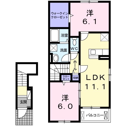 レクラン　エムⅡ 間取り
