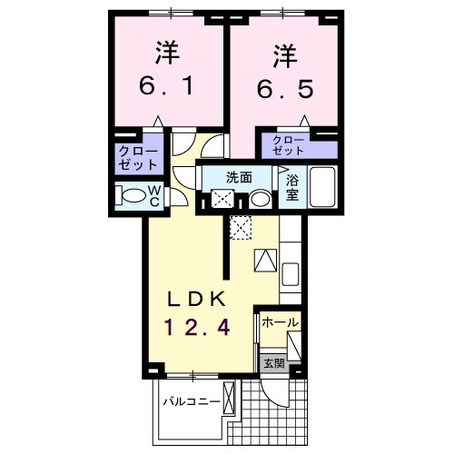 Ｙシャトレーヌ　Ⅱ 間取り