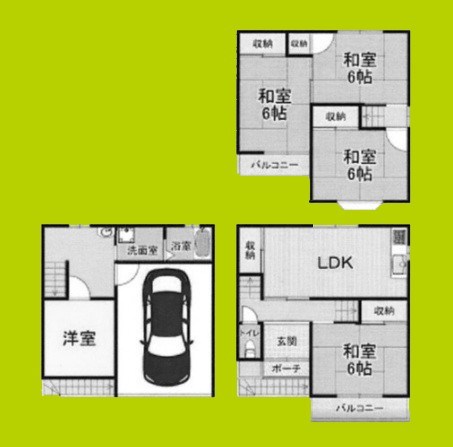 新北島2丁目貸家 間取り