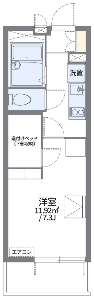 レオパレスドゥジェーム鳴尾 間取り