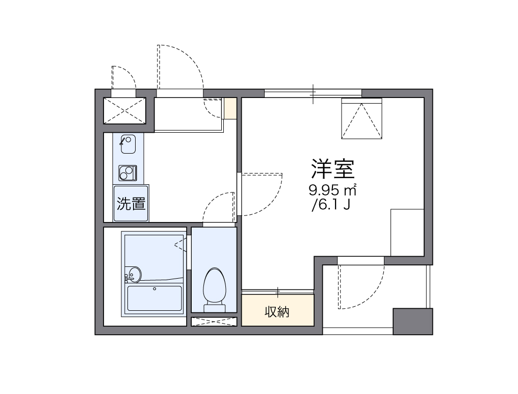 レオパレスアストラーレ茶屋町東 間取り