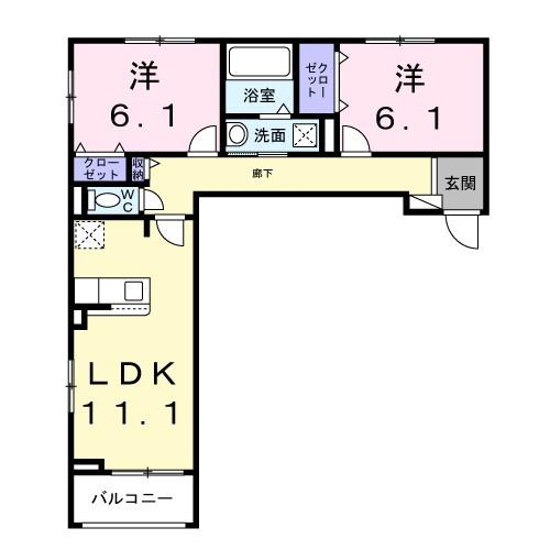 フォンターナ大町Ⅱ号館 間取り
