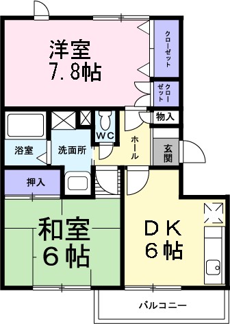 サンライズヤマヒＢ棟 間取り